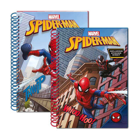 Niebrandowany brokatowy notes sans marque spiderman - kolorowy notatnik zabawkowy dla dzieci.