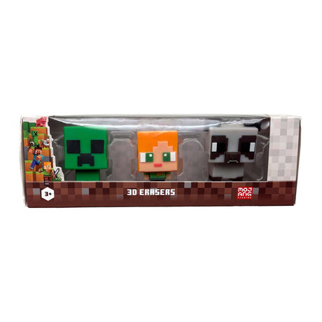 Zabawka Land Minecraft 3D gumki, 3 części.