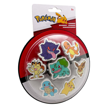 Zestaw gumek do ścierania Pokemon Toyland, 7 sztuk.