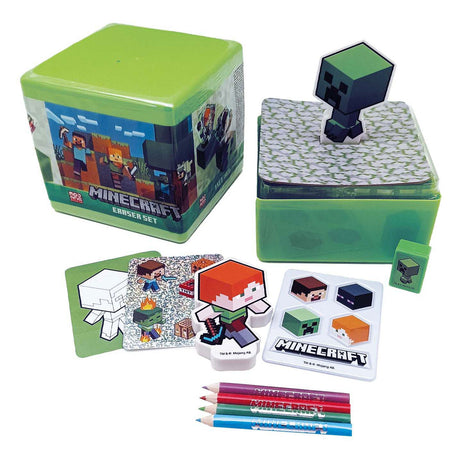 Niemarkowy zestaw gumek do mazania Sans Marque Minecraft.