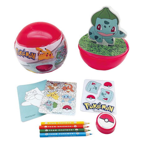 Niemarkowy zabawny zestaw Bulbazaurów z gumką do pokemonów Sans Marque.