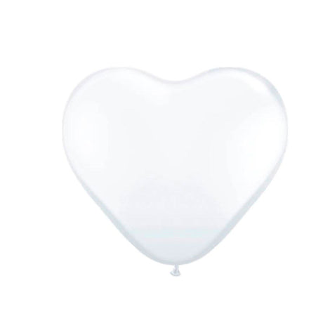 Folat Bv Hart Balloons - White, 8st.