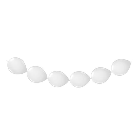 Balony w guziki Folat bv białe, 8 szt.