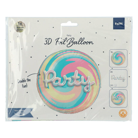 Folat bv Balon foliowy 3D 'impreza' 56cm