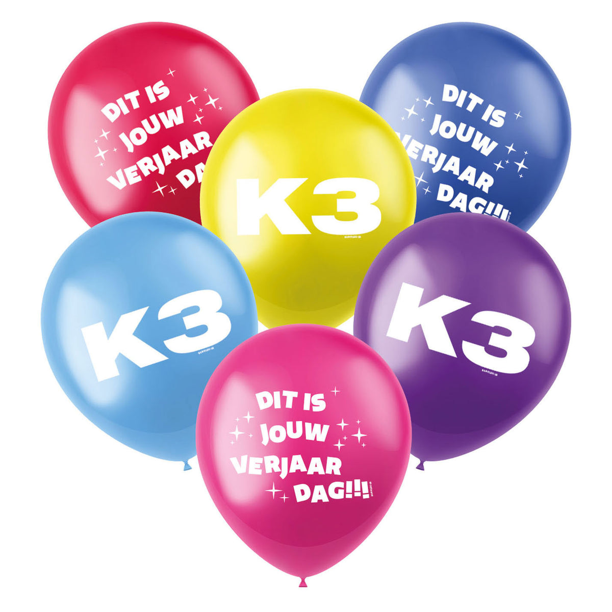 Balony Folat bv k3, 6 szt.