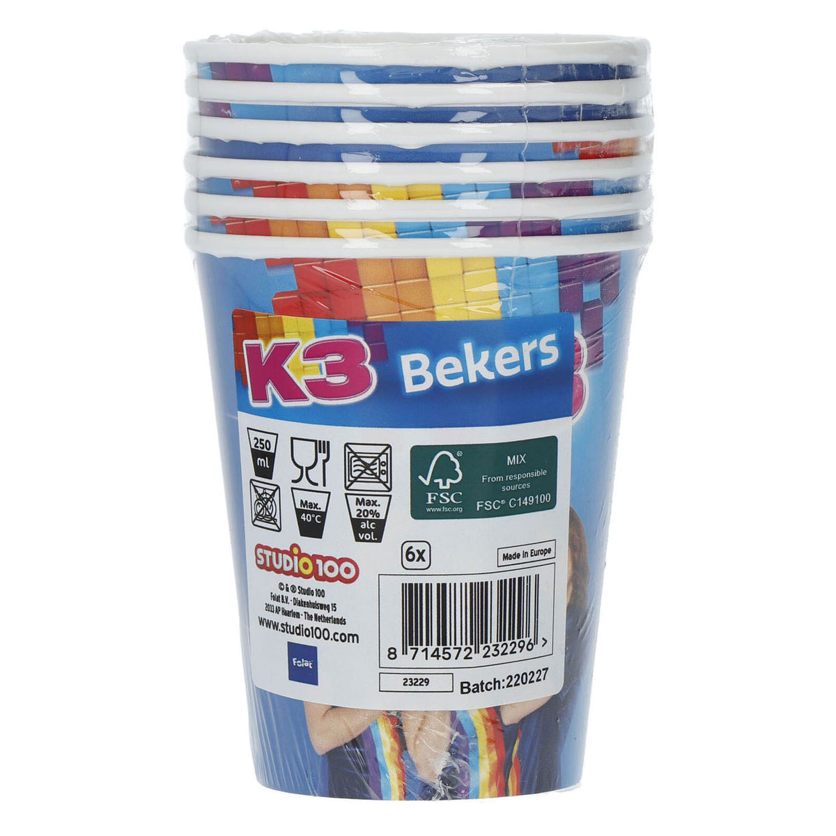 Kubki Folat bv k3, 6 szt.
