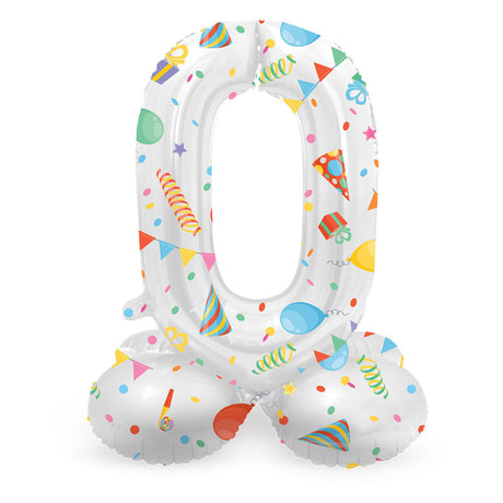 Folat bv stojący balon foliowy radosny numer imprezowy 0 -72cm