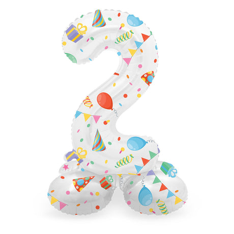 Folat bv stojący balon foliowy radosna impreza numer 2 -72cm