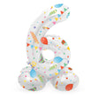 Folat bv stojący balon foliowy radosna impreza numer 6 -72cm