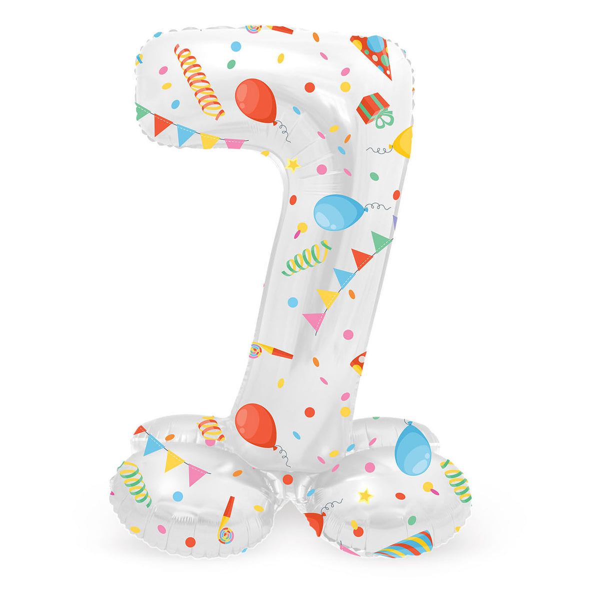 Folat bv stojący balon foliowy radosna impreza numer 7 -72cm