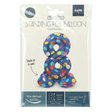 Folat bv stojący balon foliowy w kolorowe kropki numer 8 - 72cm
