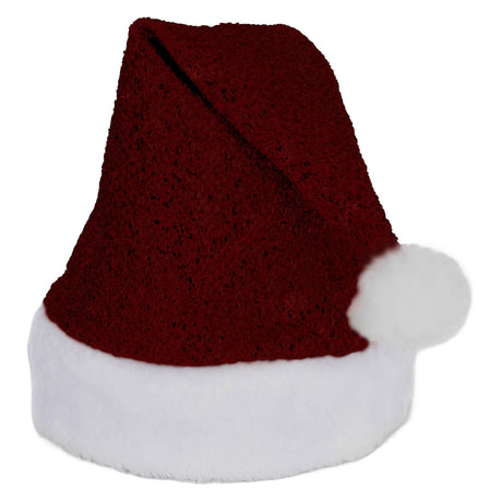 Folat bv rode glitter kerstmuts - 58cm