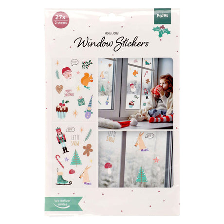 Folat bv raamstickers kerstsymbolen - 27st.