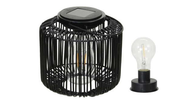 Pc. 1 solar lantern black ø 16x15 cm