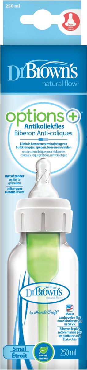 Opcje Dr Brown's+ butelka antykolkowa dla niemowląt - butelka z wąską szyjką - 250ml