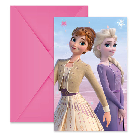 Globos Zaproszenia i koperty FSC Frozen 2 Wind Spirit, 6st.