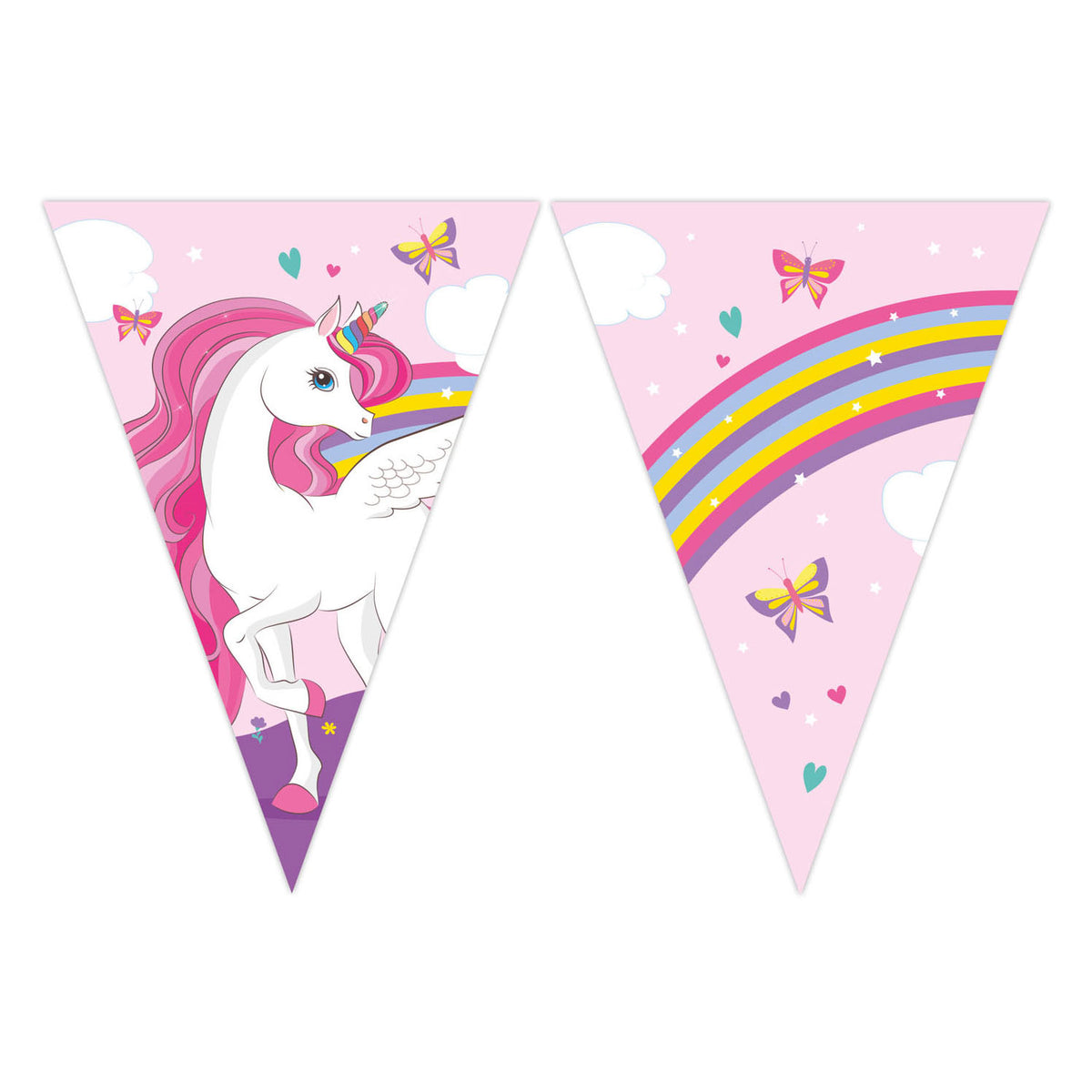 Globos papierowa flaga fsc jednorożec kolory tęczy, 3mtr.