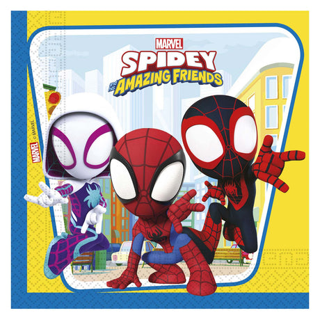 Globos papierowe serwetki FSC Spidey, 20st.
