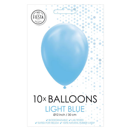 Globos balony jasnoniebieskie 30 cm, 10st.