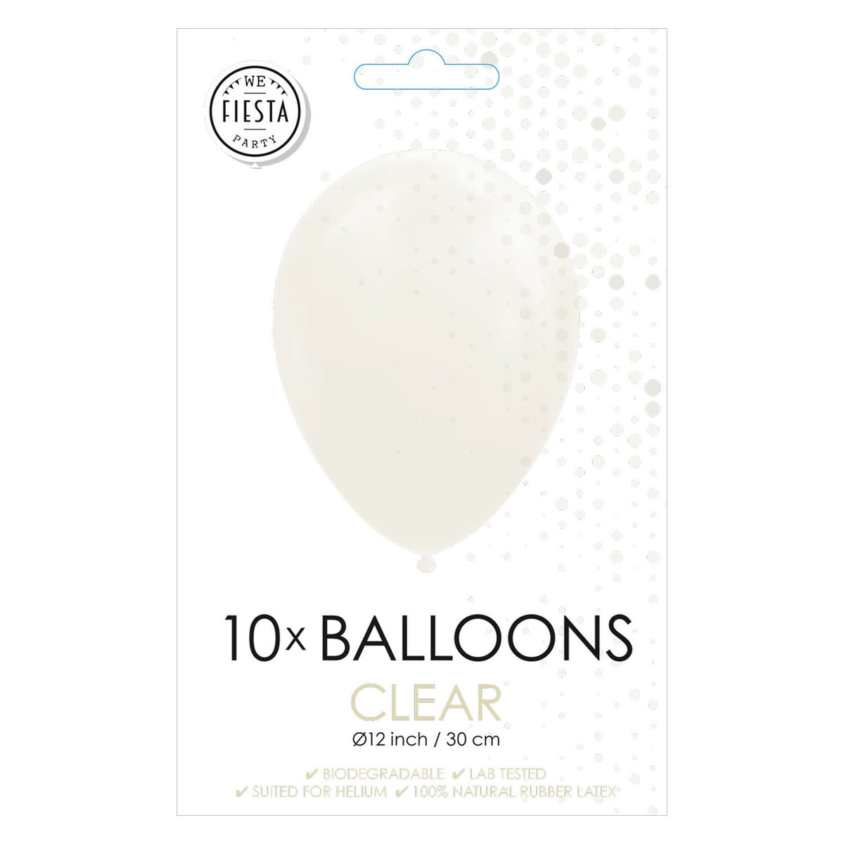 Balony Globos przezroczyste 30 cm, 10st.