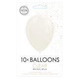 Balony Globos przezroczyste 30 cm, 10st.