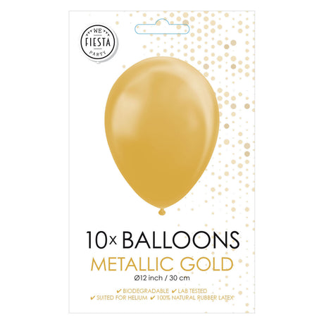 Globos balony metaliczne złoto 30 cm, 10.