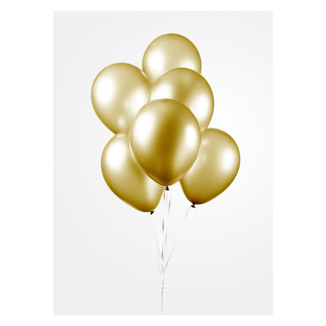 Globos balony metaliczne złoto 30 cm, 10.