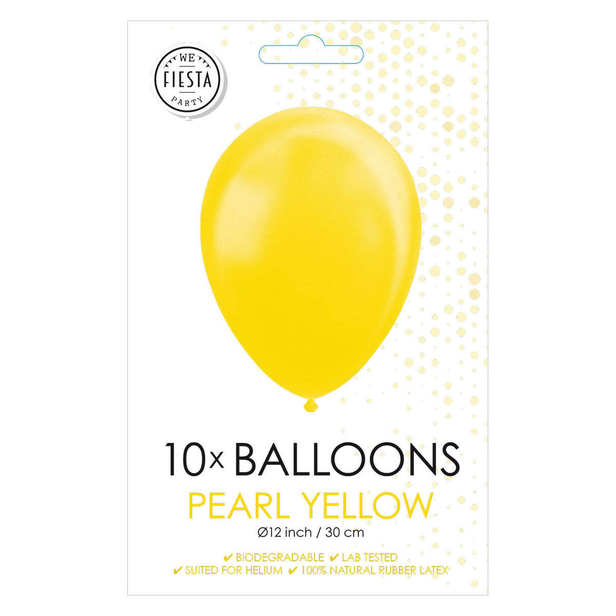 Globos balony metaliczne żółte 30 cm, 10st.