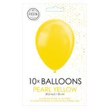 Globos balony metaliczne żółte 30 cm, 10st.