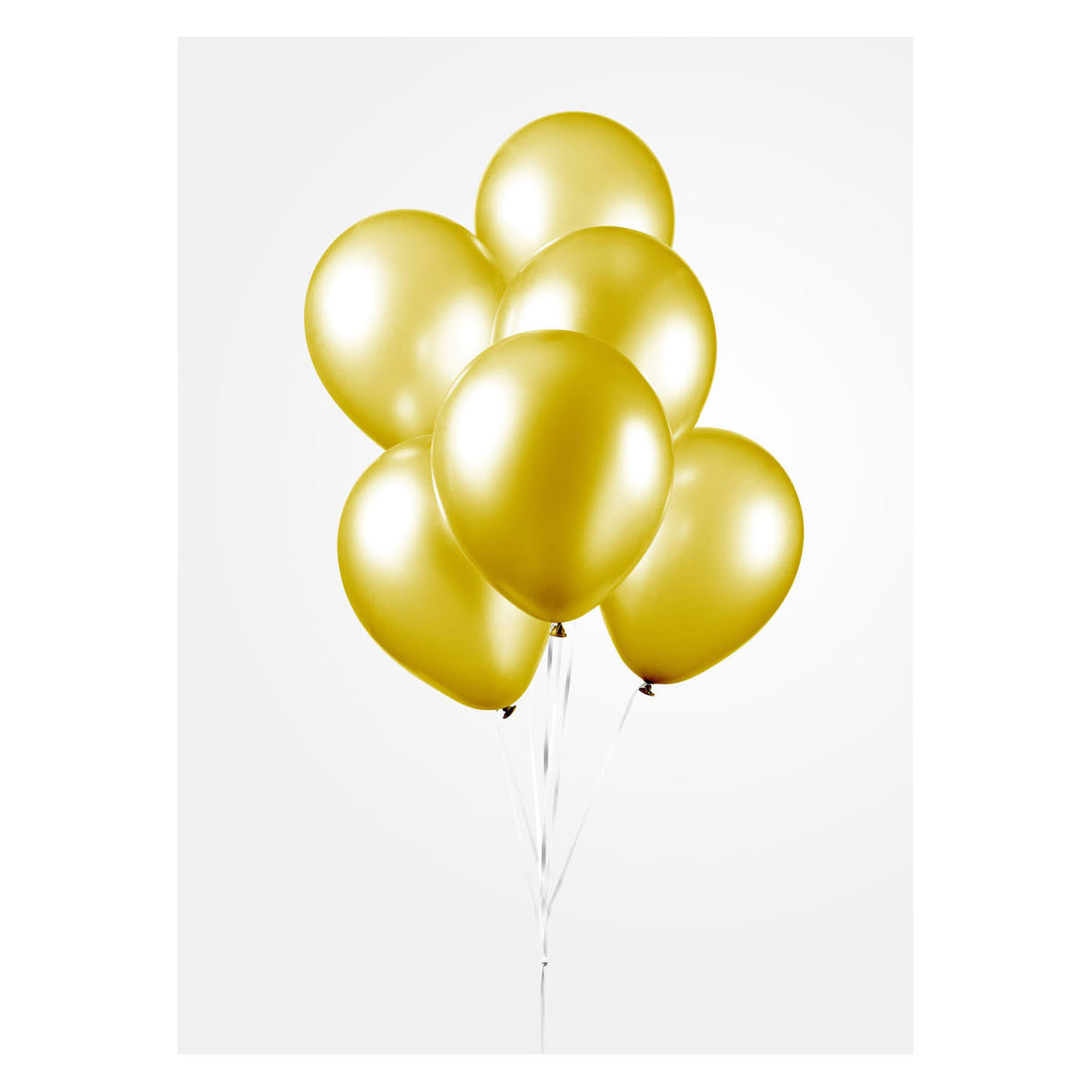 Globos balony metaliczne żółte 30 cm, 10st.