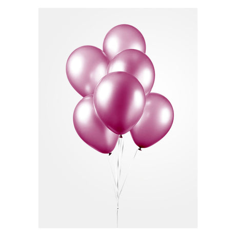 Balony Globos perłowy twardy różowy 30cm, 10szt.
