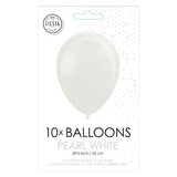 Balony Globos Pearl White 30 cm, 10st.