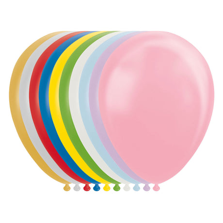 Balony Globos metaliczna perła mix kolorów 30cm, 10szt.