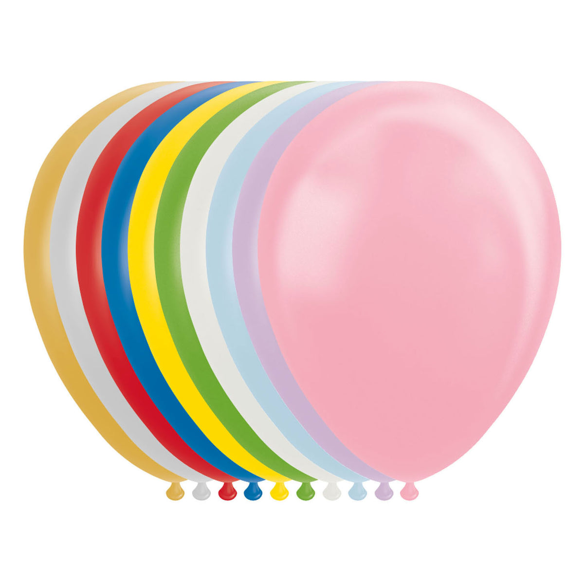Balony Globos metaliczna perła mix kolorów 30cm, 10szt.