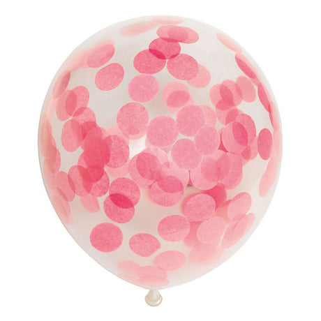 Balony konfetti Globos konfetti papierowe baby pink 30cm, 6 szt.