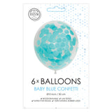 Balony konfetti Globos papierowe konfetti baby blue 30cm, 6 szt.
