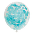 Balony konfetti Globos papierowe konfetti baby blue 30cm, 6 szt.