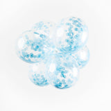 Balony konfetti Globos papierowe konfetti baby blue 30cm, 6 szt.