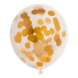 Balony konfetti Globos konfetti papierowe metaliczne złote 30cm, 6 szt.