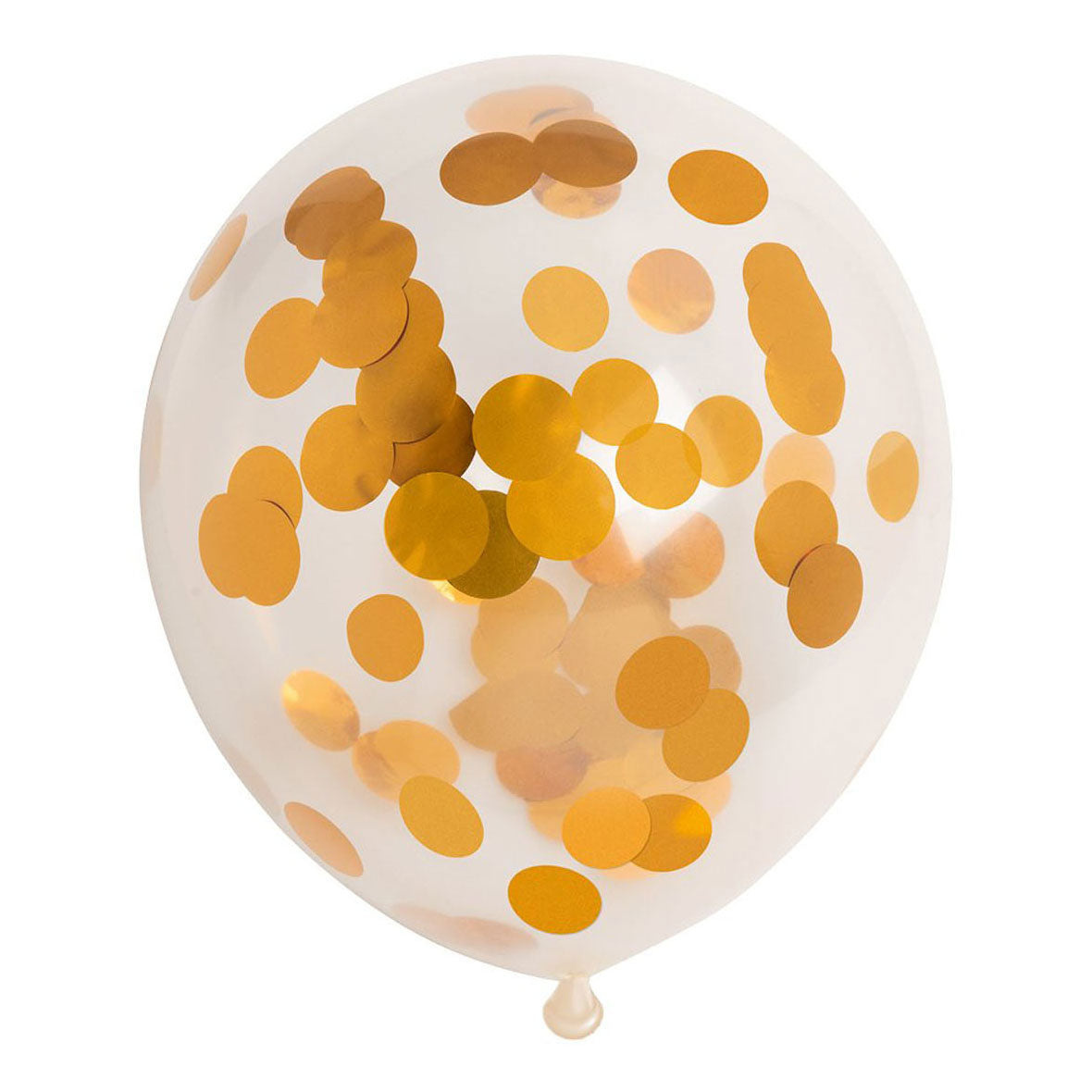 Balony konfetti Globos konfetti papierowe metaliczne złote 30cm, 6 szt.