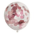 Balony konfetti Globos papierowe konfetti metallix różowe złoto, 6 szt.