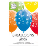 Balony Globos gwiazdki mix kolorów 30cm, 8szt.
