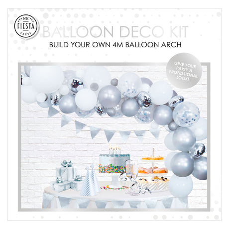Zestaw łuków balonowych Globos w kolorze srebrnym