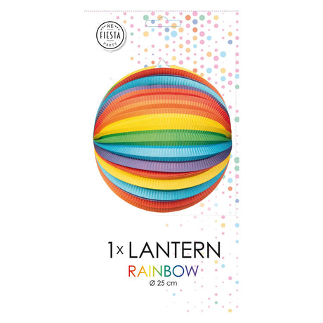 Papierowa latarnia Globos okrągła tęcza, 25cm