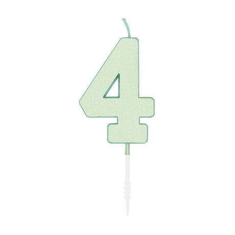 Świeca tortowa Globos 4,5cm pastelowa miętowa nr 1 4