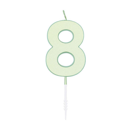 Świeca tortowa Globos 4,5cm pastelowa miętowa nr 1 8
