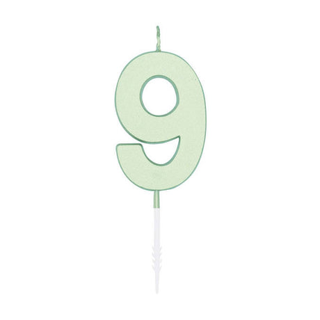 Świeca tortowa Globos 4,5cm pastelowa miętowa nr 1 9