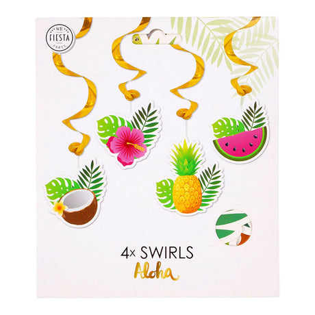 Ozdoba wisząca Globos wiruje aloha - 4 szt.