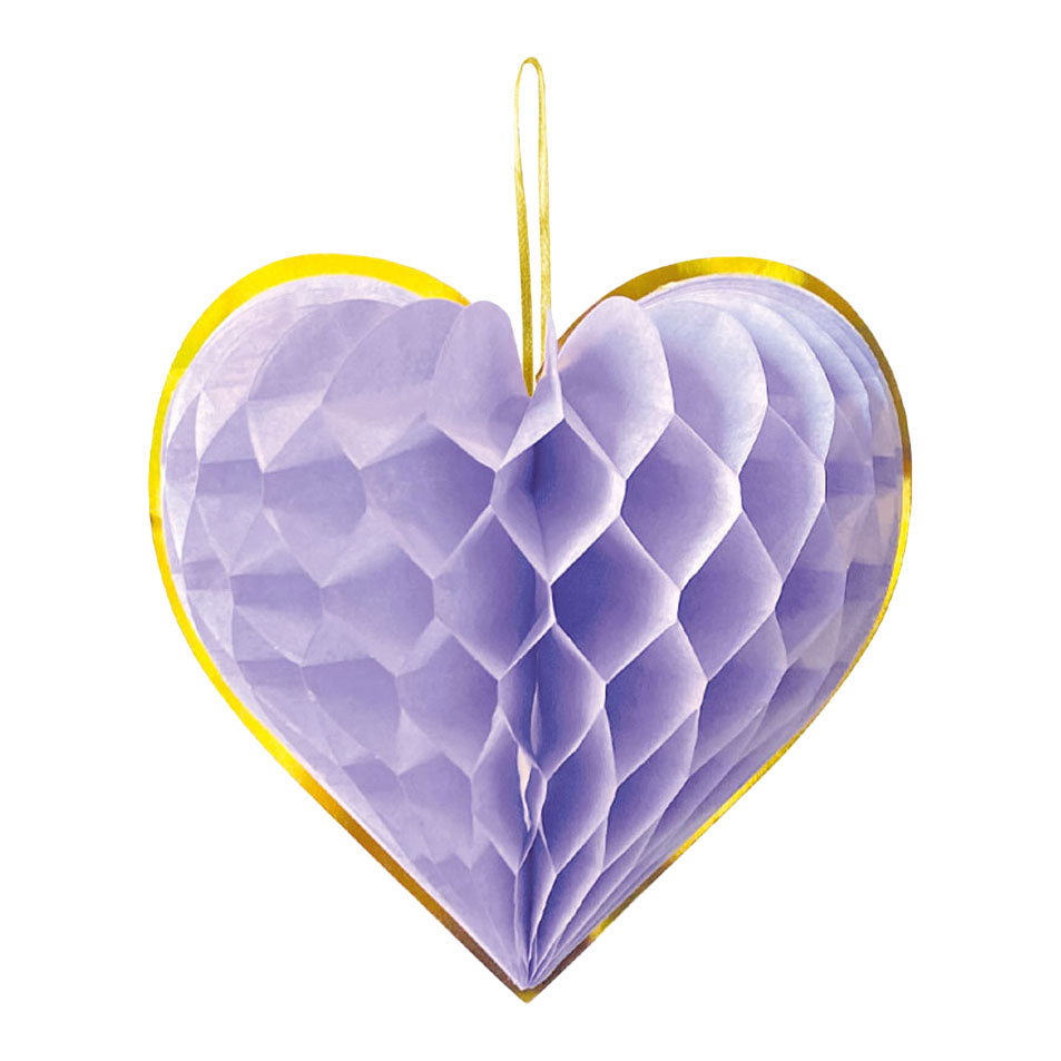 Globos serca o strukturze plastra miodu 23cm akwarelowe serca - 4szt.