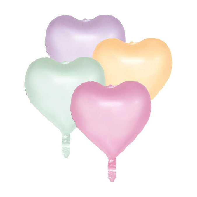 Balony foliowe Globos 18 cali akwarelowe serca - 4 szt.